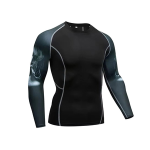 Servicios OEM ODM, Camiseta de Manga Larga Transpirable de Spandex y Poliéster, Ajustada, para Hombre, Protección UV, Talla Adulto, en Venta - Product Image 4