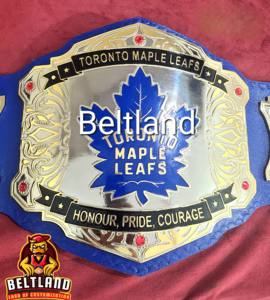 เข็มขัดแชมป์ทีมโตรอนโต เมเปิล ลีฟส์ ขนาดผู้ใหญ่ ทำจากสังกะสี หนา 2 มม. 4 มม. - Product Image 1