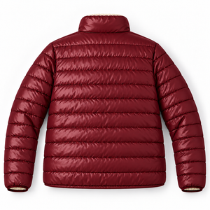 Custom Lightweight Bomber <b>Jacket</b> Stand Reflective Gloss Finish Autumn Outerwear Quilted Shell Warm Lining Side Pockets Front OEM - Product Image 3
