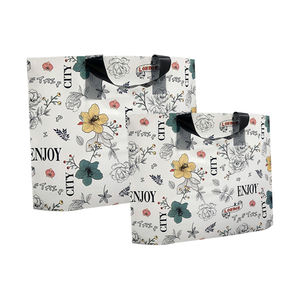 Vente en gros de sacs à provisions en plastique de supermarché personnalisés avec poignée en boucle souple impression personnalisée PP/PE pour emballage - Product Image 4