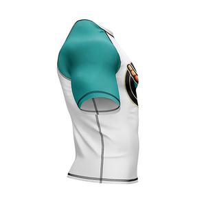 Venta al por mayor logotipo personalizado hombres de manga corta upf50 + compresión gimnasio fitness camisas MMA rash guard - Product Image 5