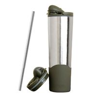 TiKOBO Tasse en titane pur Whale Cup 2ème génération 1000ml - Paille épaisse et protège-paille offerts (Tasse isotherme)