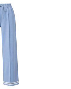 Light Blue Wide Leg Pants Women Casual High Waist <b>Drawstring</b> <b>Trousers</b> Loose Fit Straight Pants Comfortable Lounge Wear Fashion - Product Image 2
