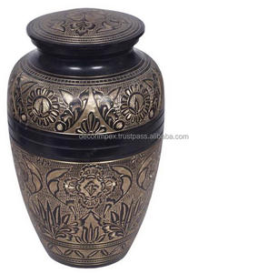 Finition noire en aluminium finition naturelle urne légère de qualité durable brillante urne funéraire de style américain classique - Product Image 1