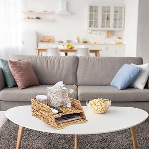 Cesta de Almacenamiento de 2 Niveles para Documentos, Hecha a Mano con Jacinto de Agua, Venta al por Mayor, Ecológica, Hecha en Vietnam - Product Image 6