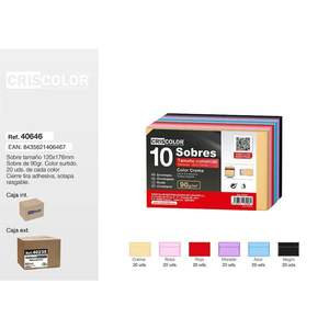 10 ENVELOPPEMENTS COLORÉS Enveloppes 120X176MM en papier pour usage quotidien - Product Image 1