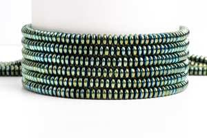 ลูกปัดเฮมาไทต์สีเขียวเกรดพรีเมียมทรงรอนเดลล์ สำหรับทำเครื่องประดับ สร้อยข้อมือ สร้อยคอ งานฝีมือ DIY - Product Image 3