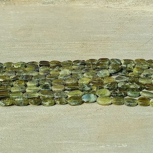 Cuentas de Vessonita Verde Natural, Lisas, de Forma Ovalada, Hechas a Mano, para la Fabricación de Joyas, Venta al Por Mayor - Product Image 5