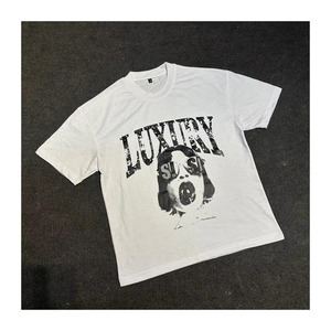 เสื้อยืดคอกลมแขนสั้นสีขาวล้วนสำหรับผู้ชาย ทรงปกติ ผ้าเจอร์ซีย์ลำลอง 100% ผ้าฝ้าย ระบายอากาศได้ดี น้ำหนัก 320 กรัม - Product Image 1