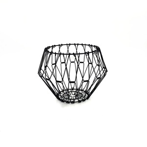 Sturdy Wholesale Fruit Basket Sleek Design Geometric Round Metal Wire Vegetables Dry Storage Bowl for Dining <b>Table</b> Centerpiece - Product Image 1