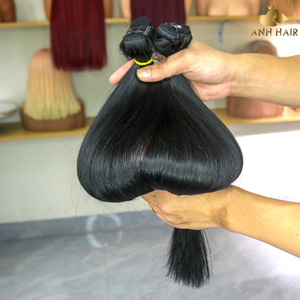 Cheveux vierges raides en vrac pour tressage - Noir naturel 100% cheveux humains vietnamiens bruts non traités en gros, soyeux, lisses et brillants - Product Image 1