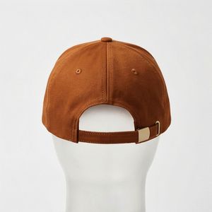 Gorra de béisbol marrón óxido lisa, estilo casual y moderno para mujer, de algodón, ajuste personalizado, tendencia para caballeros. - Product Image 2