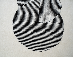 Tapis géométrique minimaliste en laine effet illusion, couleur ivoire, pour salon, chambre, décoration intérieure, cadeau de Nouvel An, prix de gros - Product Image 4