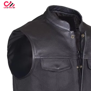 Top Premium Quality Custom Made Blank Customized Leather <b>Vest</b> Vintage Colorful Leather Hot Sale Custom Made Leather <b>Vest</b> Men - Product Image 2