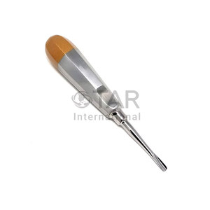 เครื่องมือถอนฟันแบบตรง ขนาด 5 มม. ด้ามจับสีทอง ทำจากสแตนเลส สำหรับการถอนฟัน ใช้ในทางทันตกรรม - Product Image 1