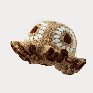 Gorro de Pescador Tejido a Mano, Color Verde, Estilo Y2K, Unisex para Adultos, Informal, para Invierno - Product Image 3