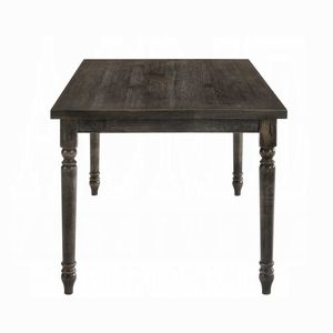 Weathered Grey Rectangular <b>Dining</b> <b>Table</b> with Stylish <b>Top</b> - Product Image 4