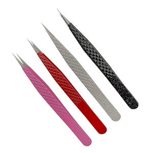 แหนบปลายไฟเบอร์ความแม่นยำสูง เครื่องมือป้องกันไฟฟ้าสถิตย์ สแตนเลสสตีล สำหรับงานฝีมือและโครงการ DIY แหนบปลายไฟเบอร์ - Product Image 1