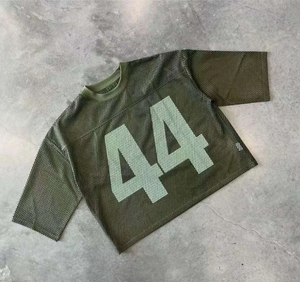 เสื้อบาสเก็ตบอลตาข่ายสำหรับผู้ชายหมายเลข 44 คอกลมแขนยาวทรงหลวมระบายอากาศได้ดีชุดกีฬาโพลีเอสเตอร์ทุกฤดูกาล - Product Image 5