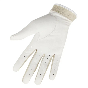 Gants de golf blancs pour femmes, en cuir véritable, antidérapants, respirants, évacuant l'humidité, accessoires de sport, fermeture à enfiler - Product Image 4