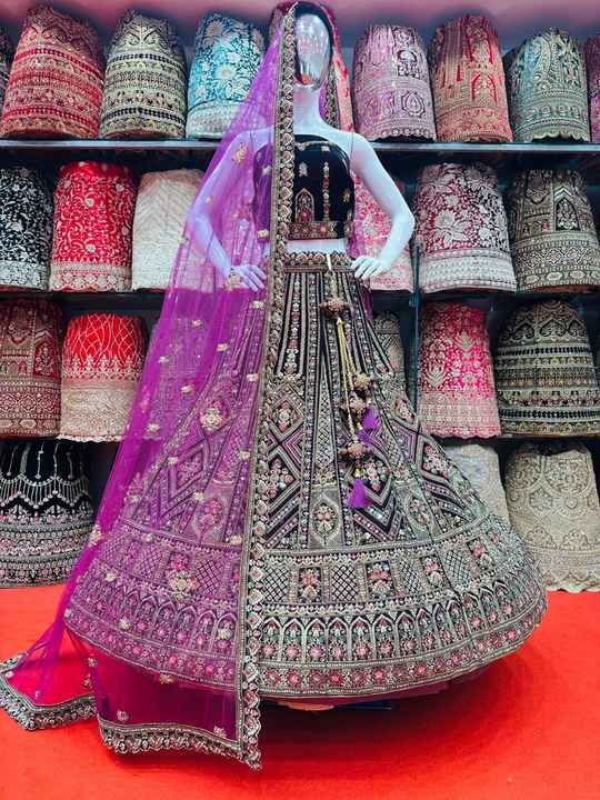Winter Bride's Dream Elegant Lehenga Choli Suit Mirror Work Jarkan Stones Heavy Flair Long Blouse Dupatta Made Luxurious Fabric