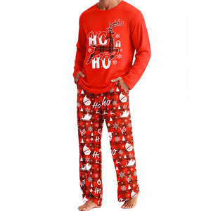 Soft Printed Christmas <b>Pajama</b> Set With Custom Pattern And Relaxed Lounge Fit For Holidays Christmas <b>Pajama</b> Set - Product Image 1