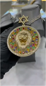 จี้ฮิปฮอปผู้ชาย เงินแท้ 925 ประดับเพชรโมอิสซาไนต์ จี้แบบ Iced Out เครื่องประดับแร็ปเปอร์ - Product Image 5