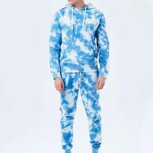 Conjunto de Pantalones y Sudadera con Capucha para Hombre, Estilo Tie Dye, Ligero, Resistente al Viento, Transpirable, de Invierno, de Alta Gama, con Estampado de Moda - Product Image 1