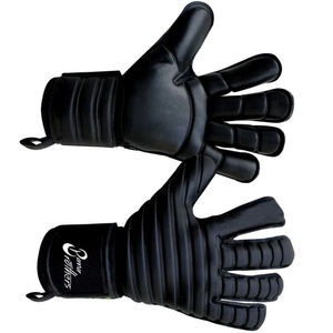 Gants de gardien de but de football à forte adhérence avec protection des doigts en noir - Product Image 4