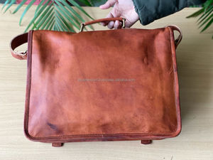 Personalized Vintage Real Goat Leather Men's Briefcase Laptop <b>Bag</b> High Quality 100% Leather <b>Messenger</b> <b>Bag</b> Office Shoulder <b>Bags</b> - Product Image 5