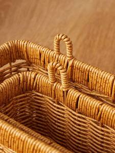 Cesta de ratán tejida a mano Natural asequible, artesanía de Vietnam ecológica para organizar frutas secas, papelería, artículos esenciales para el hogar - Product Image 6