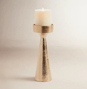 Gold Metal Handmade Eco-Friendly Pillar Candle Holder <b>Tall</b> Taper <b>Candlestick</b> Stand Modern Conical Centerpiece Dining Table Home - Product Image 2