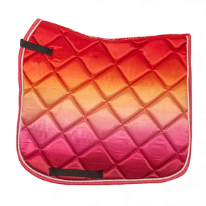 Custom Professional Horse Riding Saddle Pads <b>Waterproof</b> Wool Satin Foam Solid Colors Dressage Cotton English Jumping Pad - Product Image 5