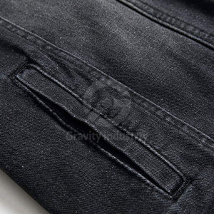 Service OEM, veste en jean pour homme, coupe slim, décontractée, pour usage extérieur, 100% coton, respirante, écologique - Product Image 5