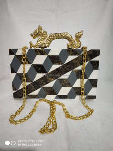 Rústico y moderno hecho a mano resina pintura Ángel único hecho a mano declaración monedero mujer elegante bolso de noche ocasiones especiales - Product Image 3