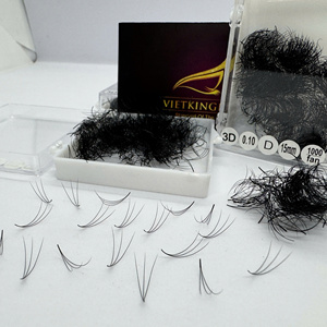Extensions de cils Promade 3D 0.1 15mm en cachemire, base lâche, Cils Promade Vietnam, éventails de volume faits à la main, boîte personnalisée - Product Image 5