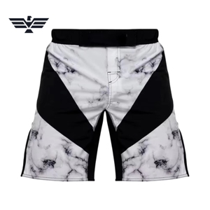 Pantalones de Grappling BJJ No-Gi Personalizados en Morado y Negro con Patrón de Letras, Cintura Elástica Media, Transpirables, Unisex, Premium, 100% Poliéster, para MMA - Product Image 1