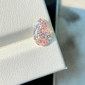 Diamantes cultivados en laboratorio de color rosa claro, en forma de pera, ovalados, radiantes, corte princesa, formas elegantes, diamantes sueltos para engaste en joyería, oro de 14k, regalo. - Product Image 1