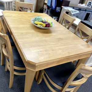 Table ronde à tréteaux en laiton style Art déco industriel pour la maison et l'hôtellerie - Product Image 1