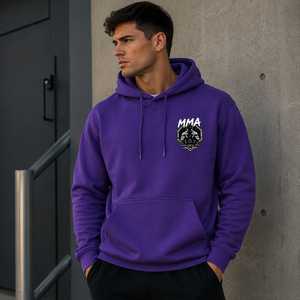 Sudadera con Capucha para Hombre con Logotipo de MMA, Color Morado, Felpa de Algodón, Corte Regular, Informal, para Otoño - Product Image 3
