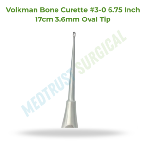 Cureta ósea Volkman de 6.75 pulgadas (17 cm), instrumento quirúrgico ortopédico para desbridamiento y curetaje óseo - Product Image 2