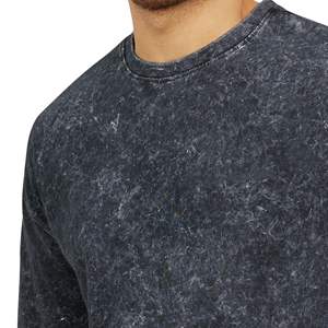 T-shirt pour homme vintage streetwear, style high street, coupe classique, délavé à l'acide, respirant, séchage rapide, personnalisable, 100% coton, sur mesure - Product Image 6