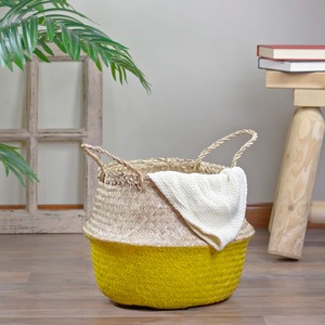 Foldable seagrass <b>basket</b> custom paint color available Handmade <b>Storage</b> <b>Basket</b> Wholesale eco-friendly Made in Vietnam - Product Image 2