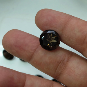 Cuarzo Ahumado Natural de 13 mm, Corte Brillante Redondo, Gema Suelta de la Mejor Calidad para la Fabricación de Joyas - Product Image 1