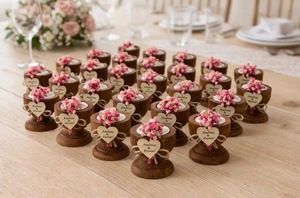 Wood <b>Tea</b> Light Holder Set Round Handmade Candle Holder for Home Decoration - Product Image 1