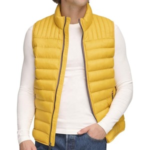 Gilet matelassé pour homme de qualité supérieure, manteau d'hiver en duvet jaune, sans manches, fermeture éclair, imperméable, pour garçons - Product Image 5