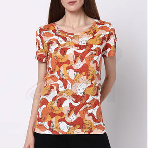 Women Printed T Shirt Casual Short Sleeve Graphic Tee Lightweight Comfortable Fashion Top For Daily Wear Top - Product Image 1