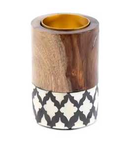 Brûleur d'encens en bois et résine à motif, écologique et durable, pour bâtonnets d'encens Bakhoor, idéal pour mariages et occasions religieuses, diffuseur de parfum aromatique - Product Image 3