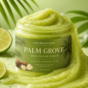 Exfoliante Corporal Hidratante Palm Grove Shea Sugar Scrub con Aloe Vera y Aceites Naturales para Venta al por Mayor, OEM y Marca Privada de Cuidado de la Piel - Product Image 2