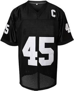 Maillot de football vintage oversize unisexe personnalisé style streetwear, coupe carrée en mesh, ensemble de maillots de football américain entièrement sublimé - Product Image 1